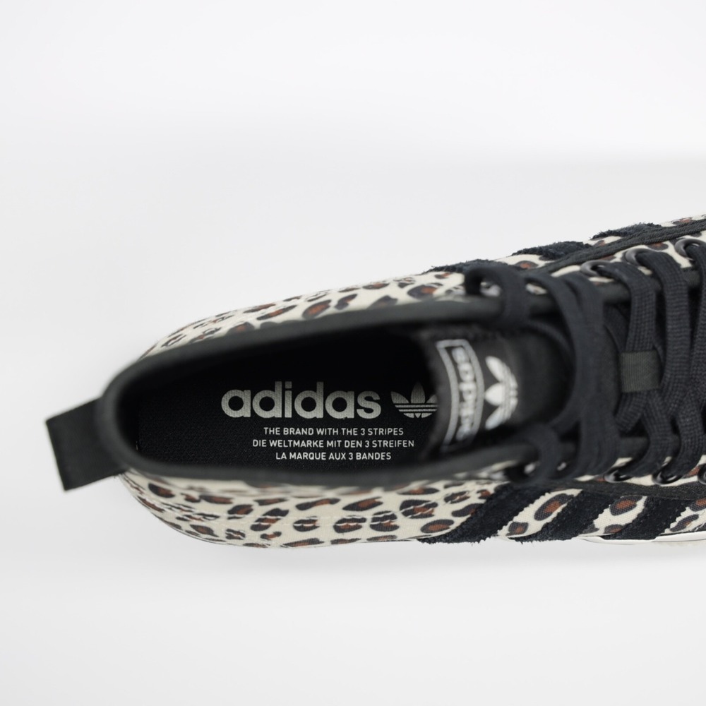 Adidas Originals Women's Nizza Platform Mid Shoes White/Black/Beige Size‎ 9 - Picture 5 of 9